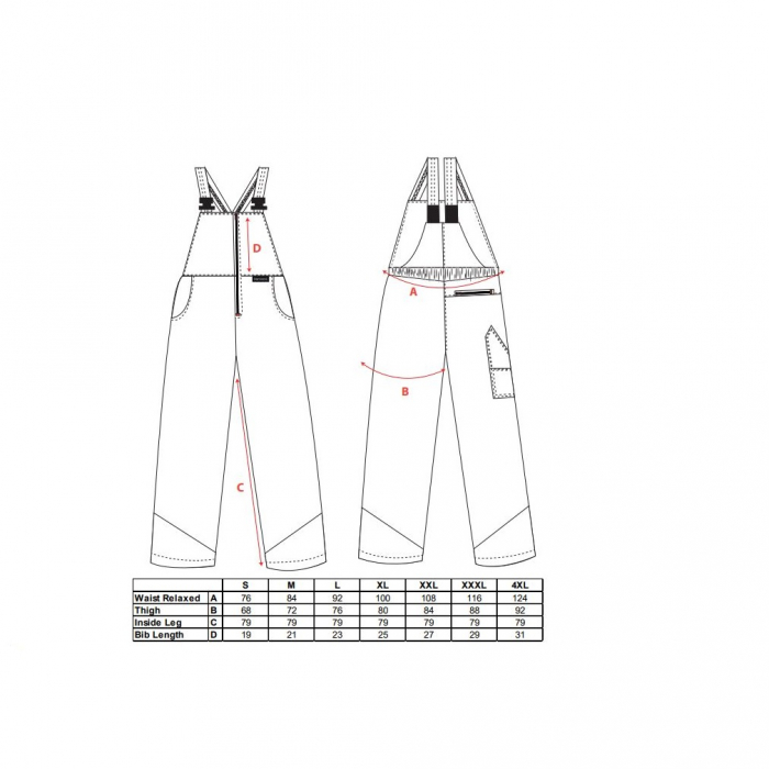 Pantaloni salopeta cu pieptar Portwest OAK CH12, pentru forestieri,  65% poliester, 35% bumbac, 245g [2]