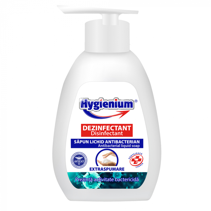 Sapun lichid dezinfectant cu extraspumare HYGIENIUM, 250 ml [1]