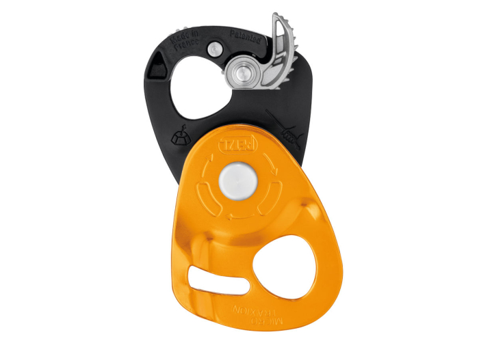 Scripete cu blocare, cu rulment Petzl MCRO TRACTION P53, eficienta 91%, compatibil cu carabinera AMD si WILLIAM [5]