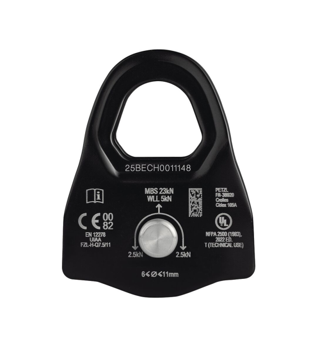 Scripete cu rulment Petzl MINDER S P060AA00, eficienta 91%, 71g, compatibil cu carabiniera COOK si AmD [2]