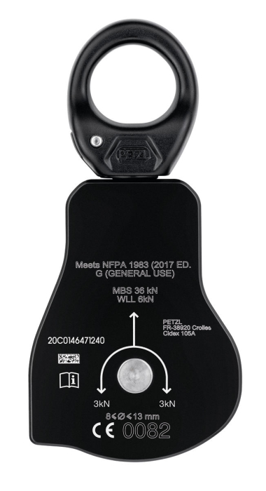 Scripete cu rulment Petzl SPIN L1D P001Aa00, eficienta 93%, cu sistem anti rotatie integrat [2]