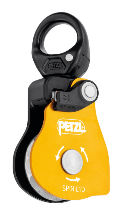 Scripete cu rulment Petzl SPIN L1D P001Aa00, eficienta 93%, cu sistem anti rotatie integrat [1]