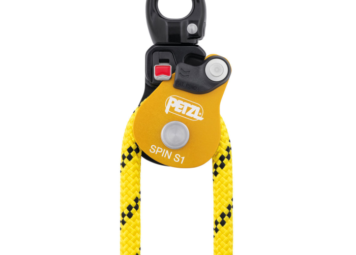 Scripete cu rulment Petzl SPIN S1 P002Aa00, eficienta 91%, cu sistem anti rotatie integrat [4]