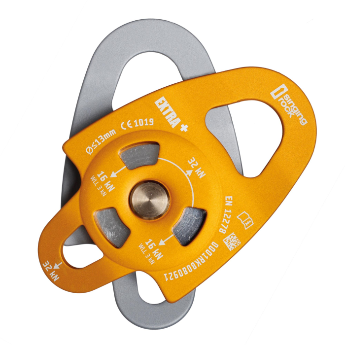 Scripete cu rulment Singing Rock EXTRA PLUS RK808BB00, eficienta 94%, 276g, 32kN, max. 13mm [2]