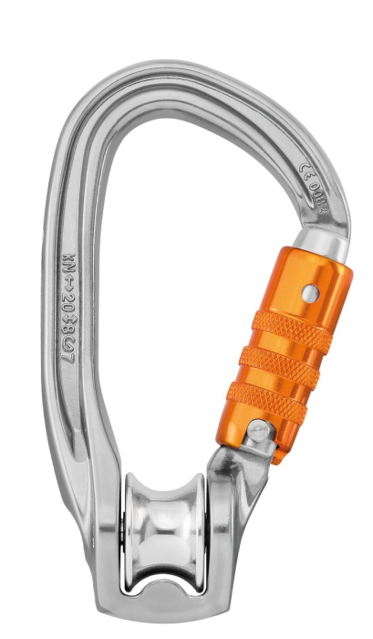 Scripete cu rulment tip carabiniera Petzl ROLLCLIP Z TL P75 TL, eficienta 85%, compatibil cu blocator ASCENSION si RESCUCENDER [1]