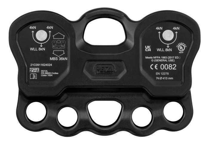 Scripete dublu cu rulment Petzl REEVE P005Aa00, eficienta95%, pentru operatiuni de salvare [2]