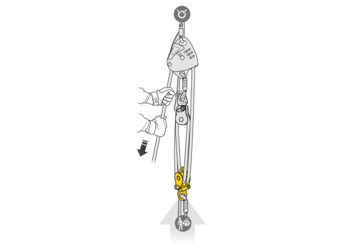 Scripete dublu cu rulment Petzl SPIN L2 P001Ca01, eficienta95%, cu sistem anti rotatie integrat [2]