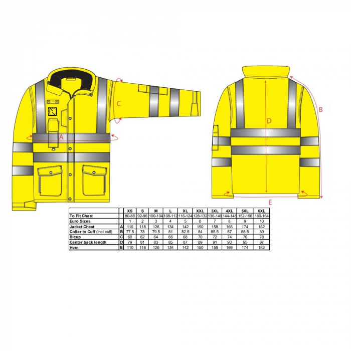Scurta de iarna reflectorizanta Portwest TRAFFIC 7IN1 S427, 100% poliester, 190 gr/mp [2]