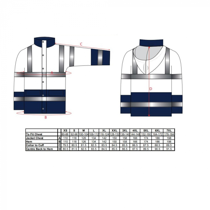 Scurta de iarna reflectorizanta Portwest TRAFFIC TWO TONE S467, 100% poliester, 190 gr/mp [2]