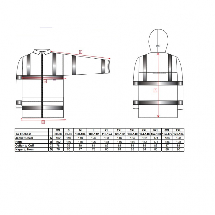 Scurta de ploaie reflectorizanta Portwest H440, 100% poliester, 200 gr/mp [2]