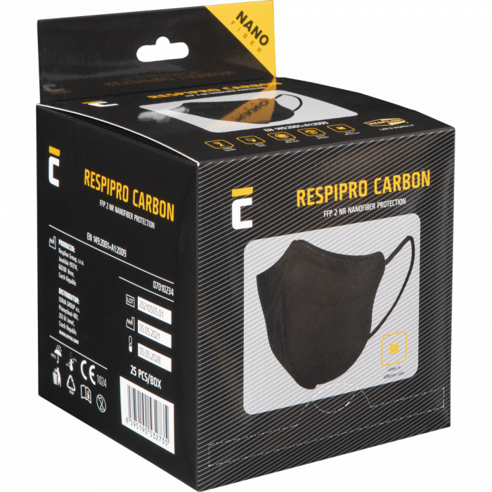 Semimasca de protectie Cerva RESPIPRO CARBON FFP2, carbon activ pentru mirosuri neplacute, 25buc [2]