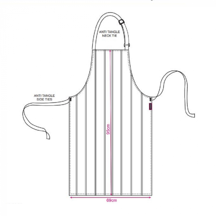 Sort cu pieptar Portwest BUTCHERS S839, pentru macelari, 100% bumbac, 280g [2]
