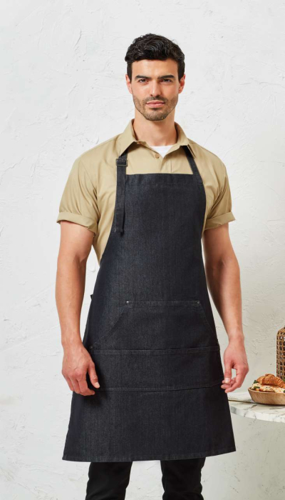 Sort denim de protectie Premier JEANS STITCH BIB, 275 g/mp [2]
