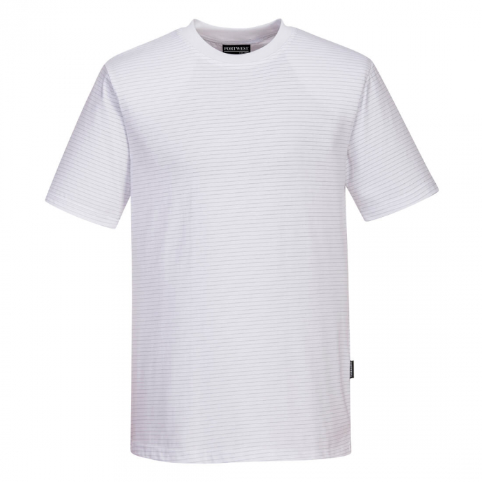 Tricou clasic antistatic Portwest AS20 ESD,  96% bumbac, 4% fibra carbon, 195 gr/mp [1]
