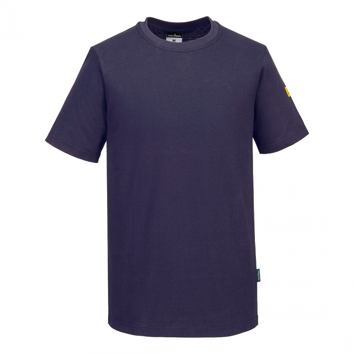 Tricou clasic antistatic Portwest AS20 ESD,  96% bumbac, 4% fibra carbon, 195 gr/mp [1]
