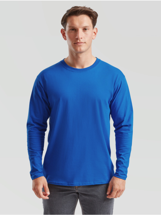 Tricou clasic cu maneca lunga Fruit of the Loom FOL VALUEWEIGHT, 100% bumbac, 165 gr/mp [2]