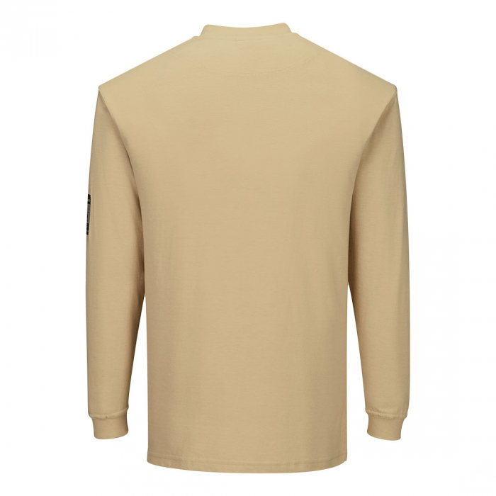 Tricou clasic cu maneca lunga ignifug Portwest FR11, antistatic, 60% modacrilic, 39% Bumbac, 1% fibra carbon, 200 gr/mp [2]
