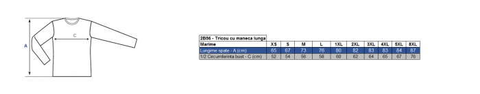 Tricou clasic cu maneca lunga Renania CLASIC LONG, 100% bumbac [2]