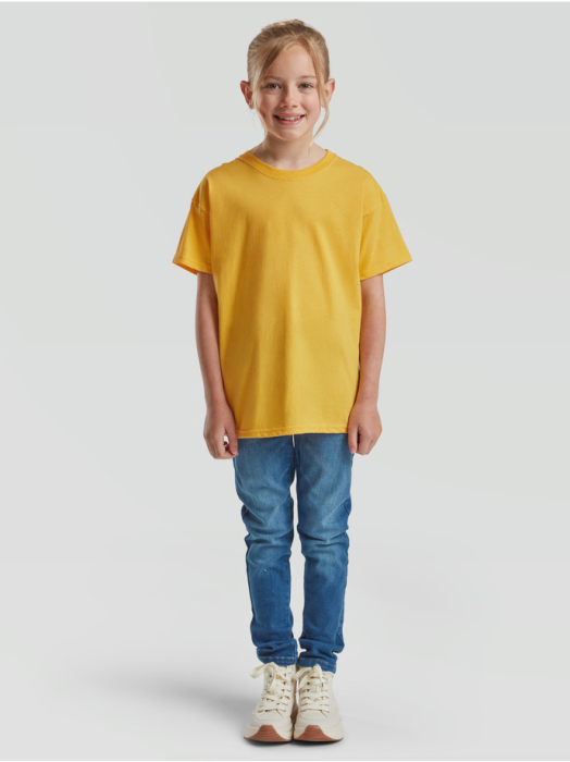 Tricou clasic cu maneca scurta pentru copii Fruit of the Loom KIDS VALUEWEIGHT T, 100% bumbac, 165 gr/mp [2]