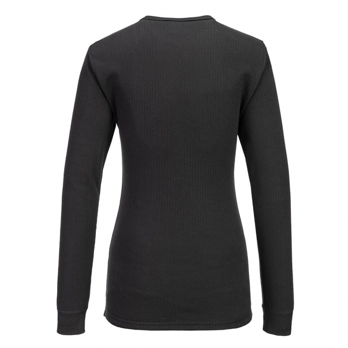 Tricou clasic cu maneca lunga termic dama Portwest B126, 50% poliester, 50% bumbac,  200 gr/mp [2]