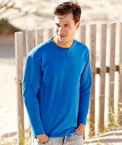 Tricou clasic cu maneca lunga Fruit of the Loom FOL VALUEWEIGHT, 100% bumbac, 165 gr/mp [2]