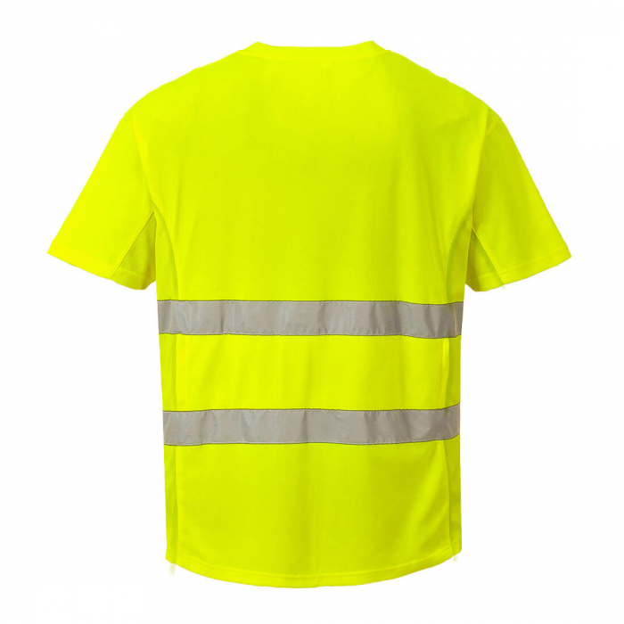 Tricou clasic reflectorizant Portwest C394 cu insertie de plasa, 55% bumbac, 45% poliester, 175 gr/mp [2]