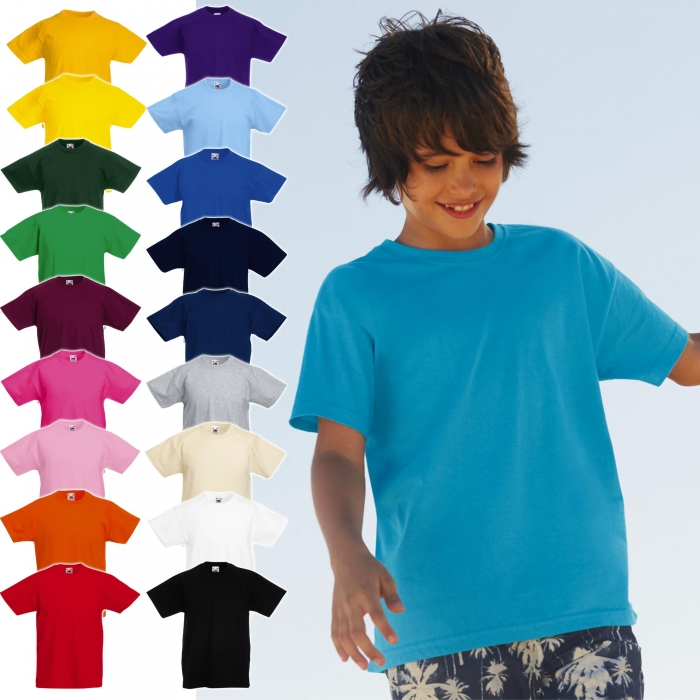 Tricou clasic copii Fruit of the Loom FOL VALUEWEIGHT, 100% bumbac, 165 gr/mp [3]