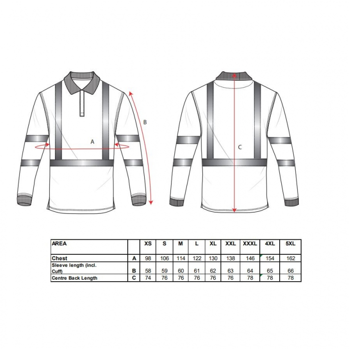 Tricou polo cu maneca lunga antistatic ignifug Portwest HIVIS FR77, 60% modacrilic, 39% bumbac, 1% fibra carbon, 210g [2]