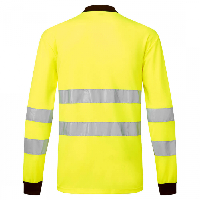 Tricou polo cu maneca lunga reflectorizant Portwest PW220, 55% bumbac, 45% poliester, 144 gr/mp [2]