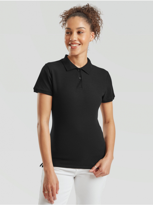 Tricou polo dama Fruit of the Loom FOL PREMIUM, 100% bumbac, 180 gr/mp [4]