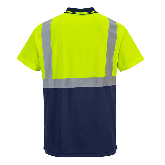 Tricou polo reflectorizant Portwest S479, bicolor, 100% poliester, 175 gr/mp [3]