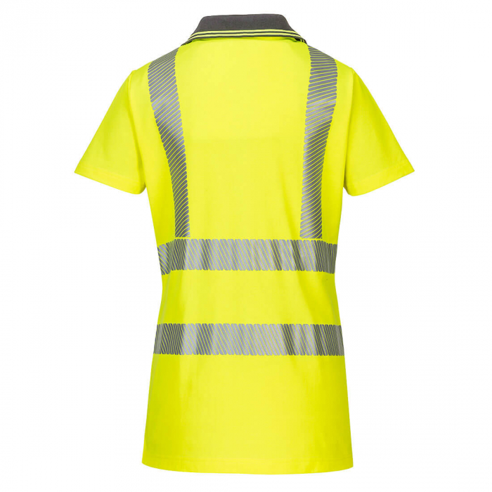 Tricou polo dama reflectorizant Portwest PRO LW72, 55% bumbac, 45% poliester, 175 gr/mp [3]