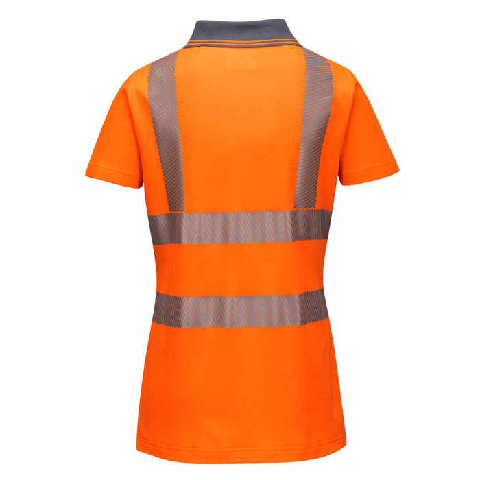 Tricou polo dama reflectorizant Portwest PRO LW72, 55% bumbac, 45% poliester, 175 gr/mp [3]