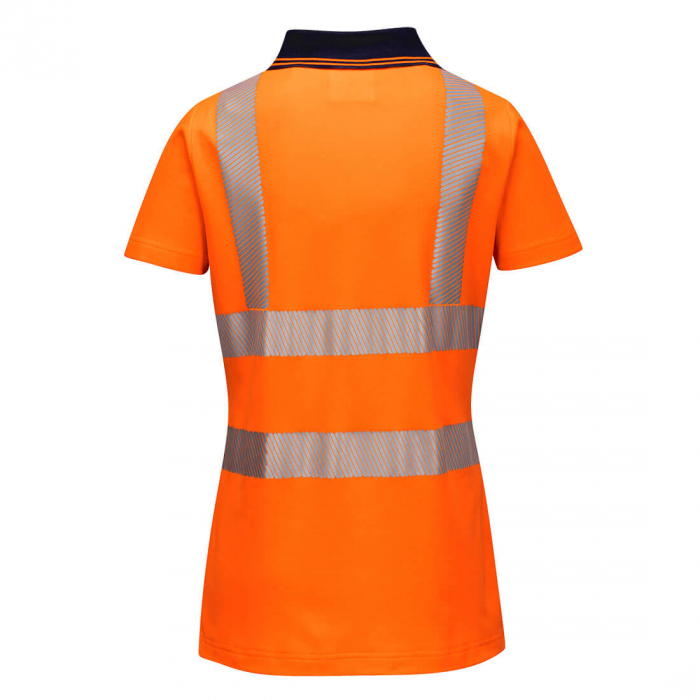Tricou polo dama reflectorizant Portwest PRO LW72, 55% bumbac, 45% poliester, 175 gr/mp [3]