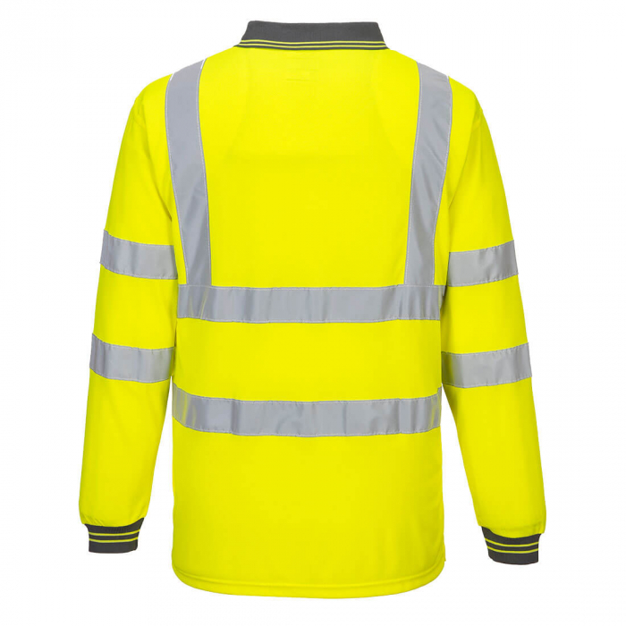 Tricou polo cu maneca lunga reflectorizant Portwest HIVIS S277, 100% poliester, 175 gr/mp [3]