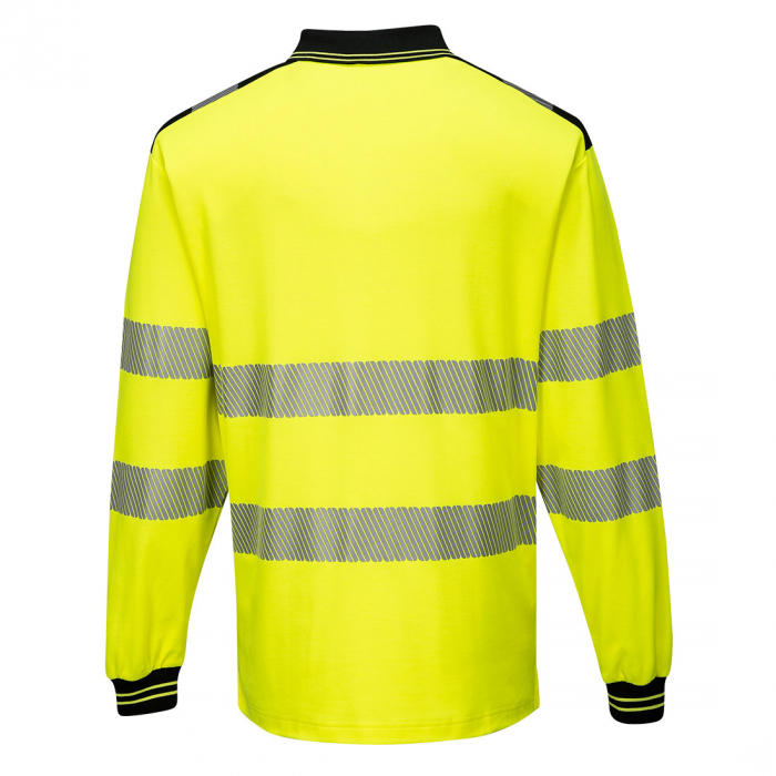 Tricou polo cu maneca lunga Portwest T184 PW3 Hi-Vis, 55% bumbac, 45% poliester, 175 gr/mp [2]