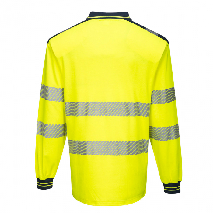 Tricou polo cu maneca lunga Portwest T184 PW3 Hi-Vis, 55% bumbac, 45% poliester, 175 gr/mp [2]