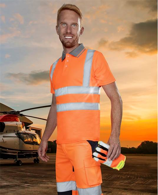 Tricou polo reflectorizant Ardon REF201, bumbac 55/45, 150 gr/mp [2]