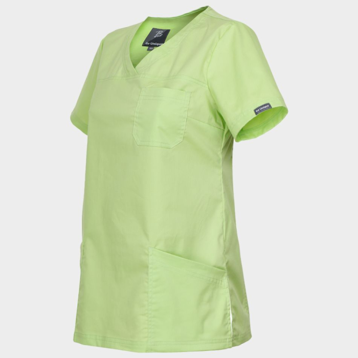 Tunica de lucru cu maneca scurta dama BeUnique VICTORIA, 53% bumbac, 44% poliester, 3% spandex, 160 gr/mp [3]