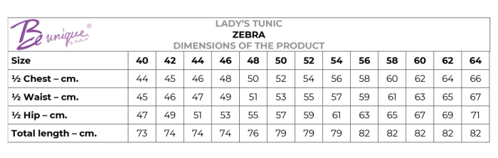 Tunica de lucru dama BeUnique ZEBRA, 35% bumbac, 65% poliester, 120 gr/mp [3]