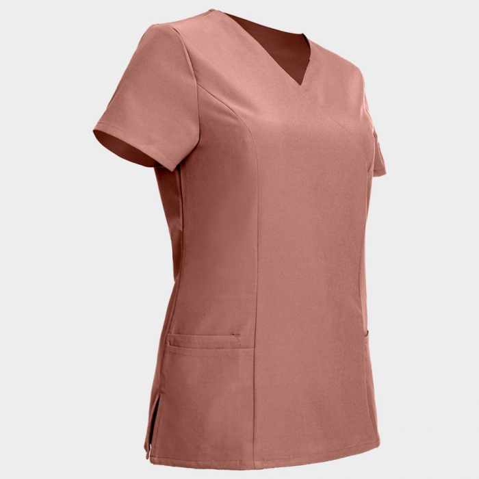 Tunica de lucru cu maneca scurta dama BeUnique NOBBY, 94% poliester, 6% elastan, 170 gr/mp [2]