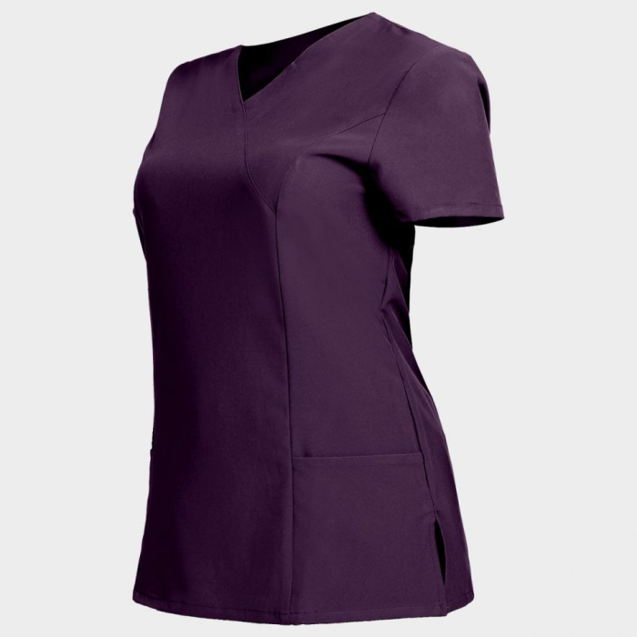 Tunica de lucru cu maneca scurta dama BeUnique NOBBY, 94% poliester, 6% elastan, 170 gr/mp [4]