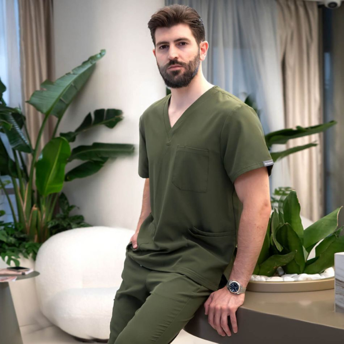 Tunica de lucru cu maneca scurta BeUnique NOBBY, 94% poliester, 6% elastan, 170 gr/mp [2]