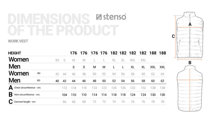 Vesta de lucru matlasata de iarna Stenso WONDER, 100% poliester, 235 gr/mp [2]