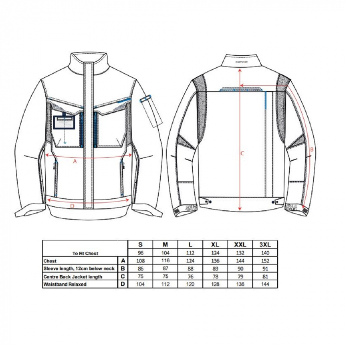 Jacheta de lucru Portwest WORK WX3 T703, 65% poliester, 35% bumbac, 280g [2]
