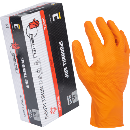 Manusi din nitril nepudrate Cerva SPOONBILL GRIP, de unica folosinta [1]