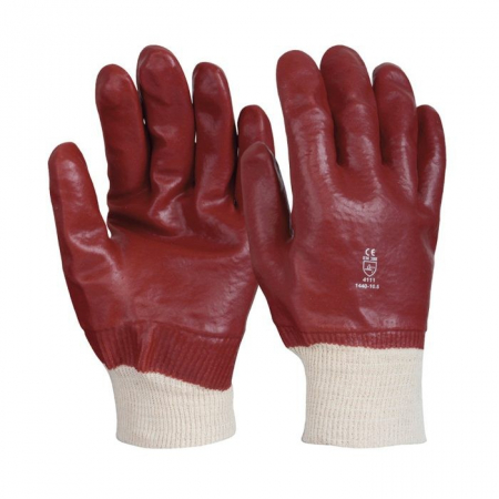 Manusi de protectie impregnate cu PVC - Manusi de protectie Renania RED POINT, impregnate in PVC