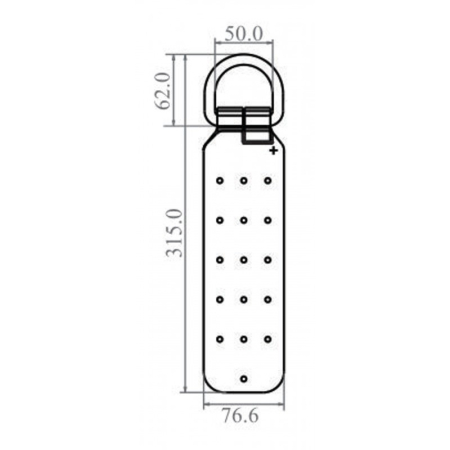 Ancoră metalica de acoperiș cu balamale Kratos Safety FA6001200, otel galvanizat, 1,05kg [1]