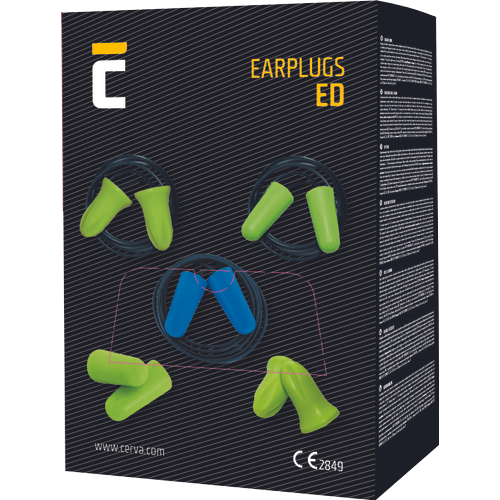 Antifoane interne de protectie Cerva 4FIT, tip bradut, cu snur si cutie [3]