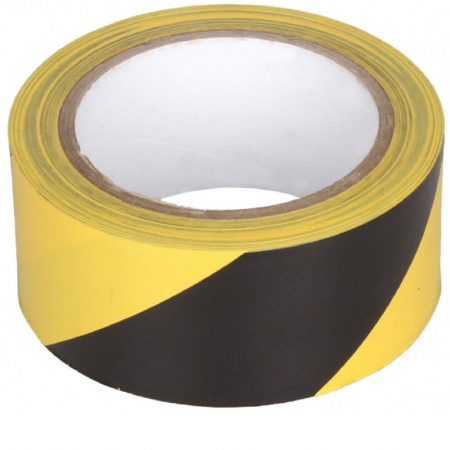 Echipamente speciale de protectie - Banda de delimitare galben-negru, 70mm, L=500m